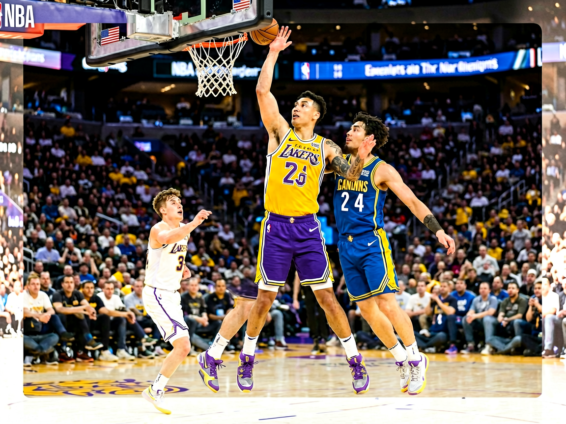 NBA常规赛精彩对抗,球员突破上篮